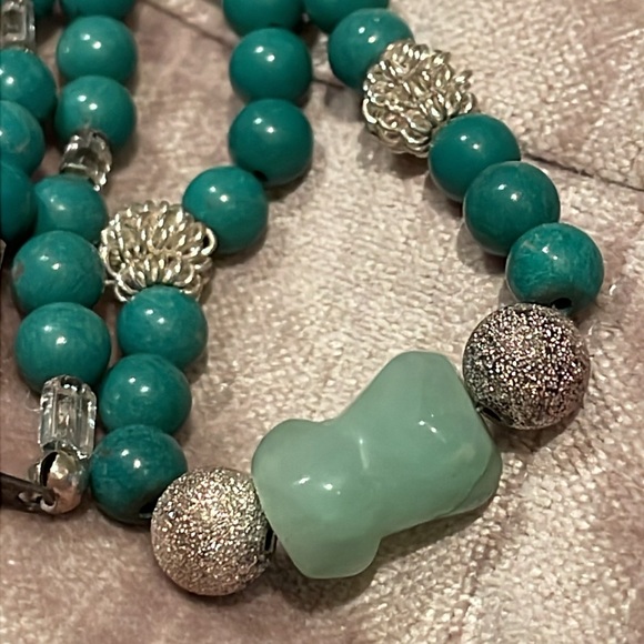 Green Jadeite Beaded Necklace 20” - Picture 6 of 6